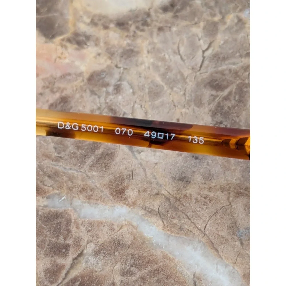 Dolce &‎ Gabbana Designer Eyeglasses DG5001-070 Tortoise Havana Brown Gold Frame